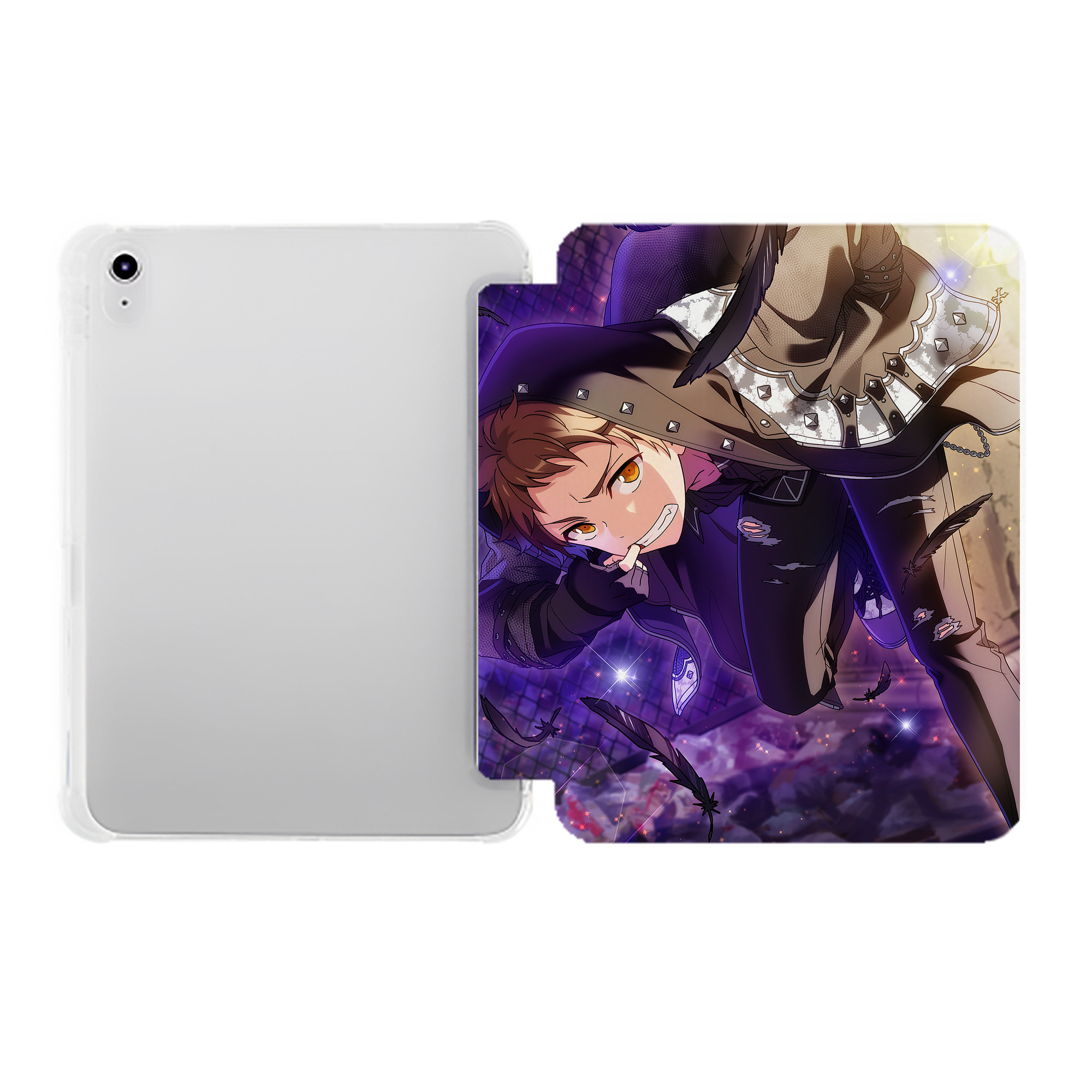 （画像用） あんさんぶるスターズ! Ensemble Stars IPad ケース ペン収納付き 三つ折りスタンド PUレザー×シリコン 対応機種9.5/10.5/10.9インチ